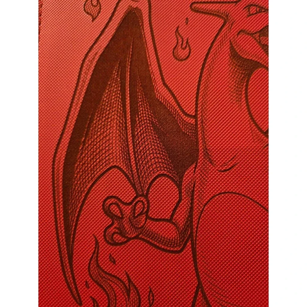 Charizard 4 Pocket Top Loader Binder 128 Cards Red New